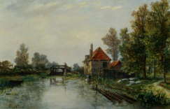 ヨンキント 『 オランダ、レクリュース 』 1863 | 個人蔵